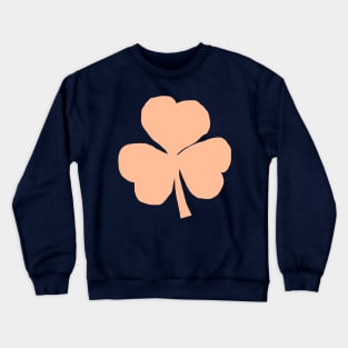 Peach Fuzz Shamrock for St Patricks Day Crewneck Sweatshirt